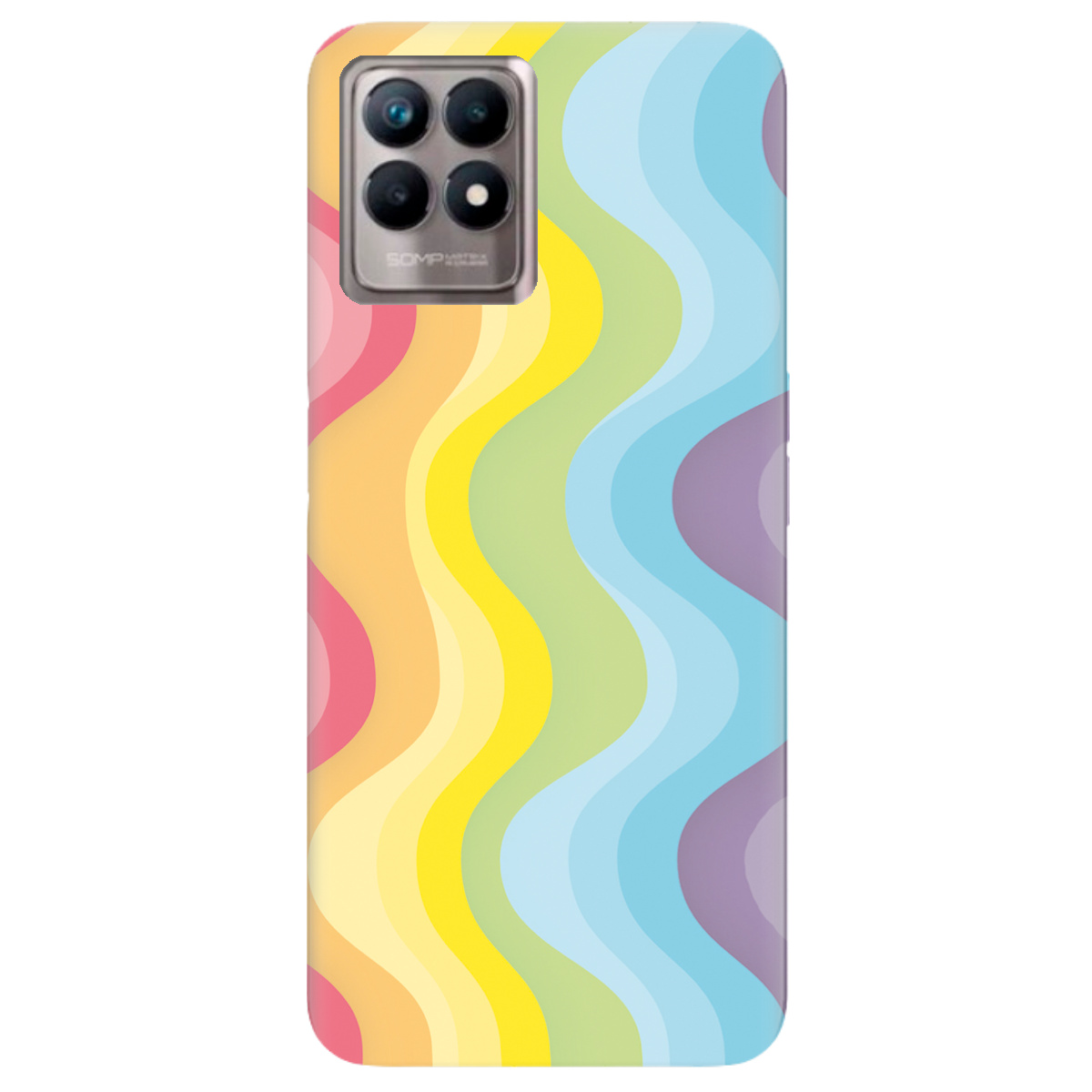 Чехол для Realme 8i Веселкові хвилі - фото 1 Чехол для Realme 8i Веселкові хвилі - фото 1 - Чехлы для телефонов