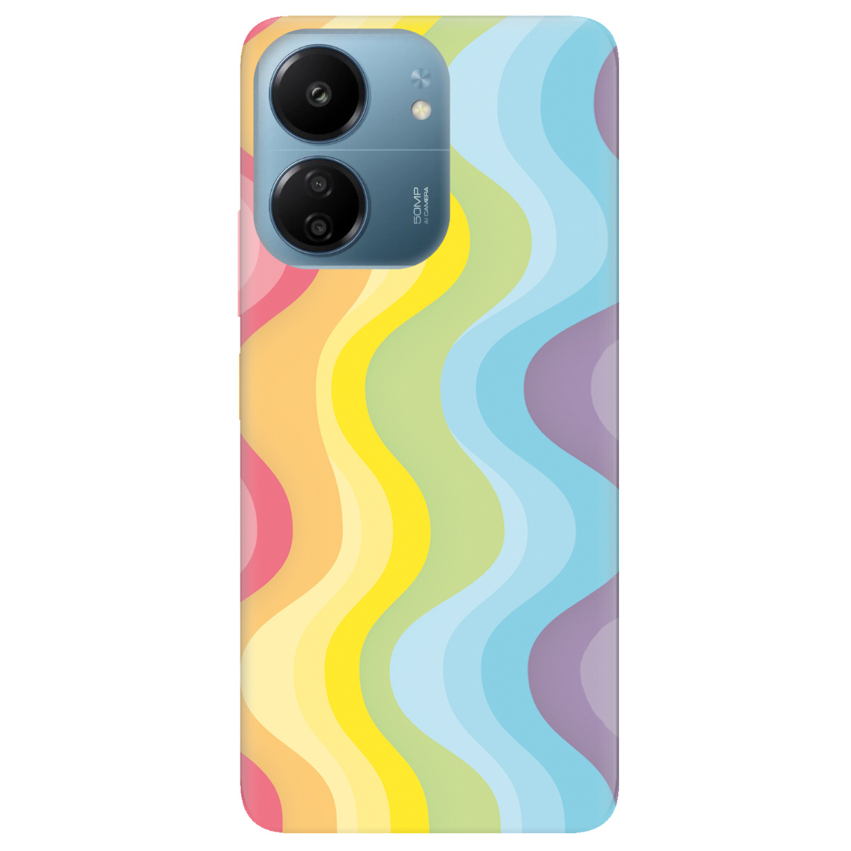 Чохол для Xiaomi Redmi 13C Веселкові хвилі - фото 1 Чохол для Xiaomi Redmi 13C Веселкові хвилі - фото 1 - Чохли для телефонів