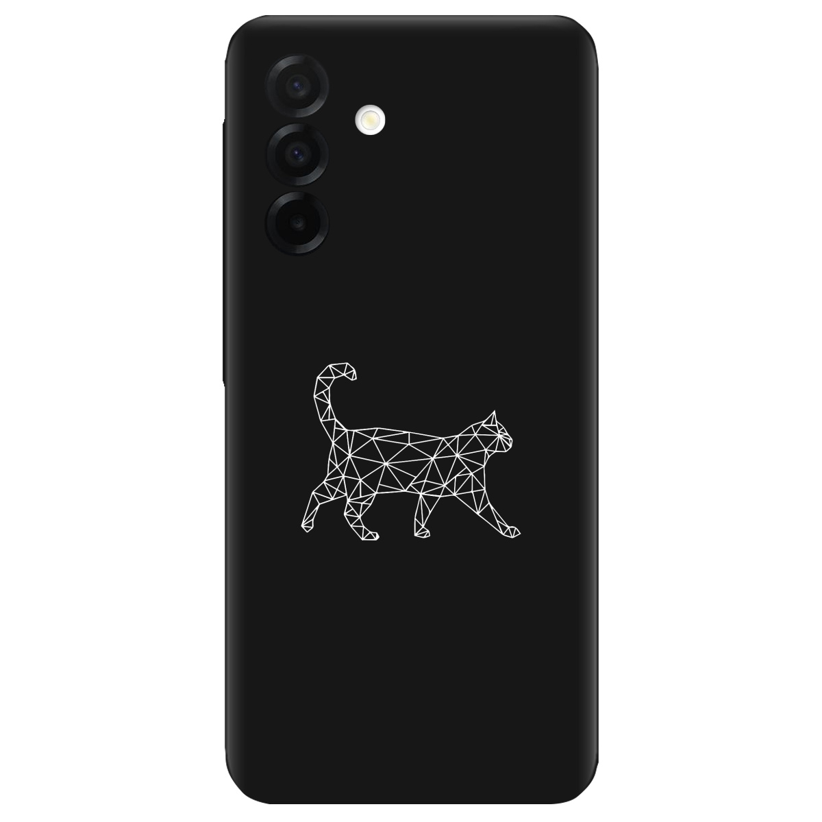 Чохол для Samsung Galaxy A26 5G чорний матовий soft touch White cat - фото 1 - Чохли для телефонів