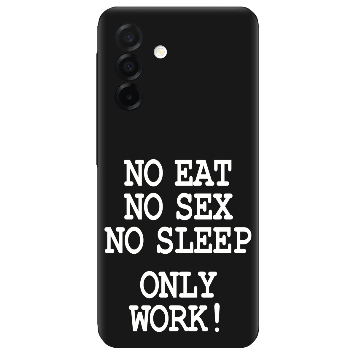 Чехол для Samsung Galaxy A26 5G черный матовый soft touch Work only - фото 1 - Чехлы для телефонов