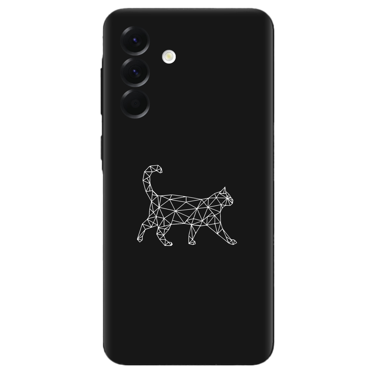 Чохол для Samsung Galaxy A56 5G чорний матовий soft touch White cat - фото 1 - Чохли для телефонів