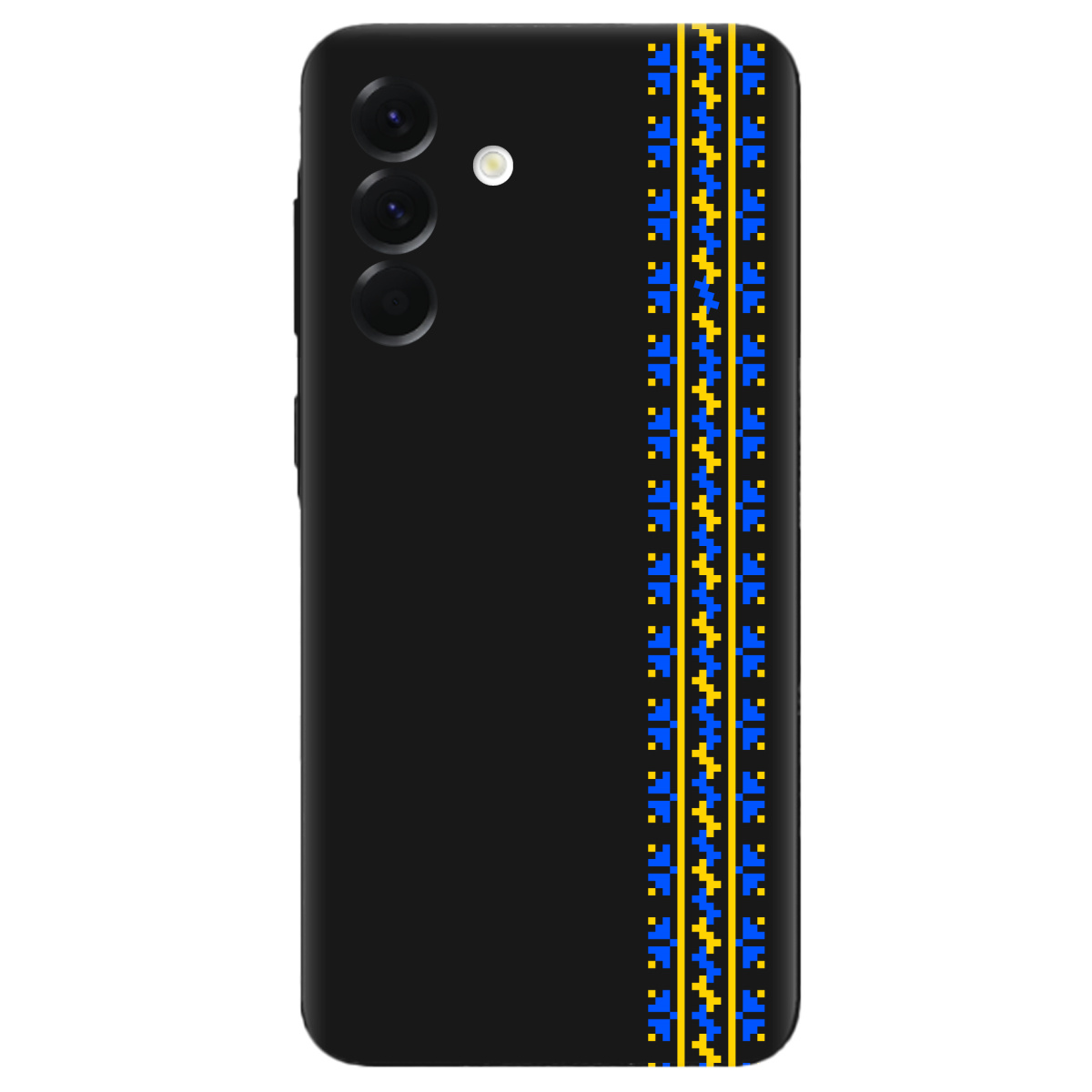 Чохол для Samsung Galaxy A56 5G чорний матовий soft touch Embroidery - фото 1 - Чохли для телефонів