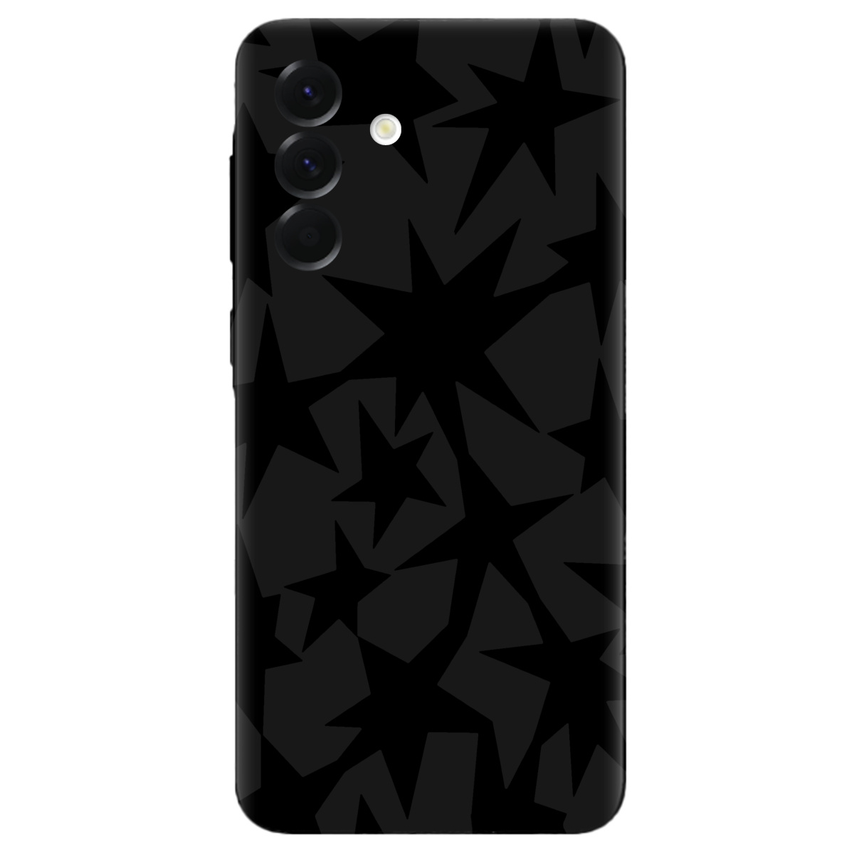 Чехол для Samsung Galaxy A56 5G черный матовый soft touch Black stars - фото 1 - Чехлы для телефонов