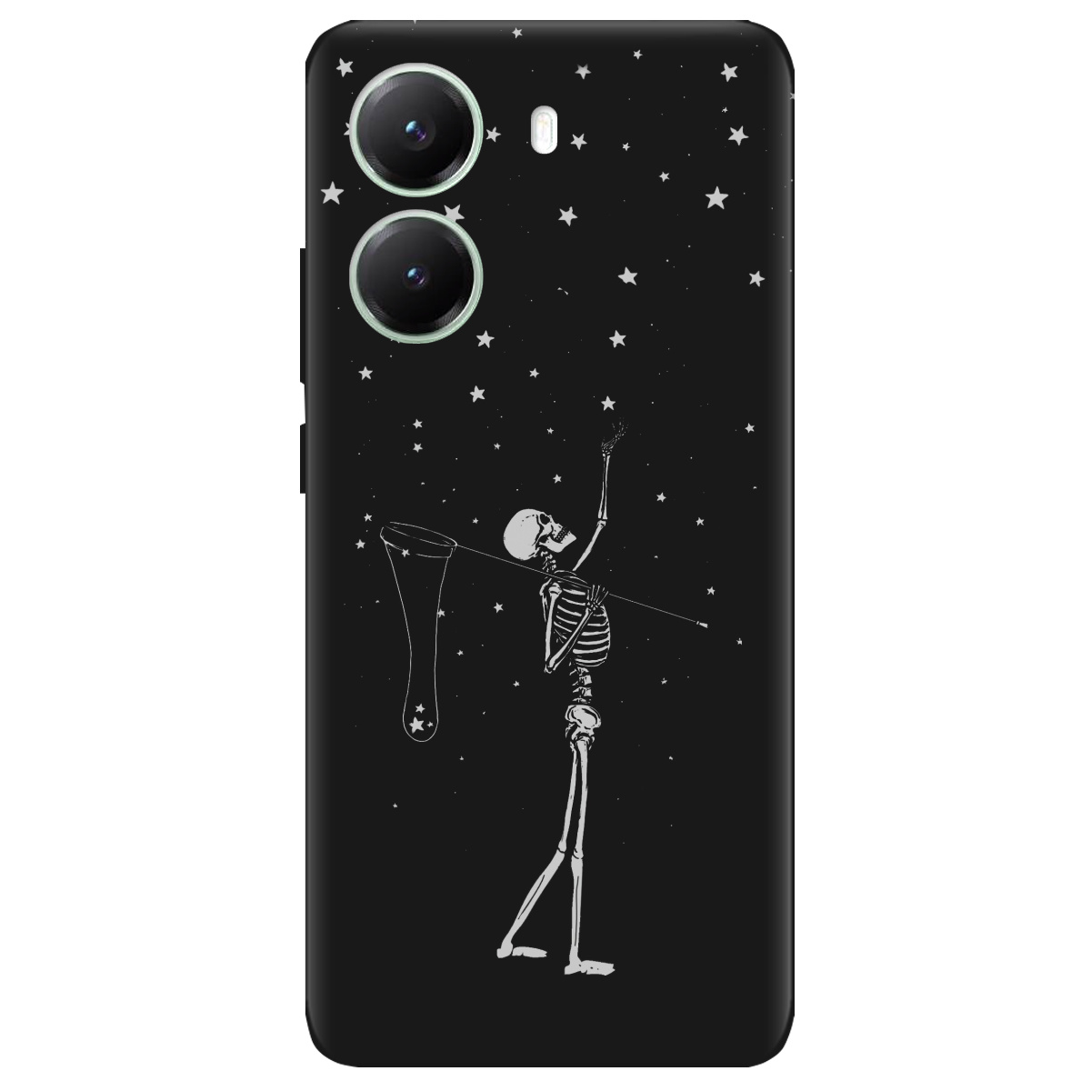 Чохол для Xiaomi Poco X7 Pro чорний матовий soft touch Stars night - фото 1 - Чохли для телефонів