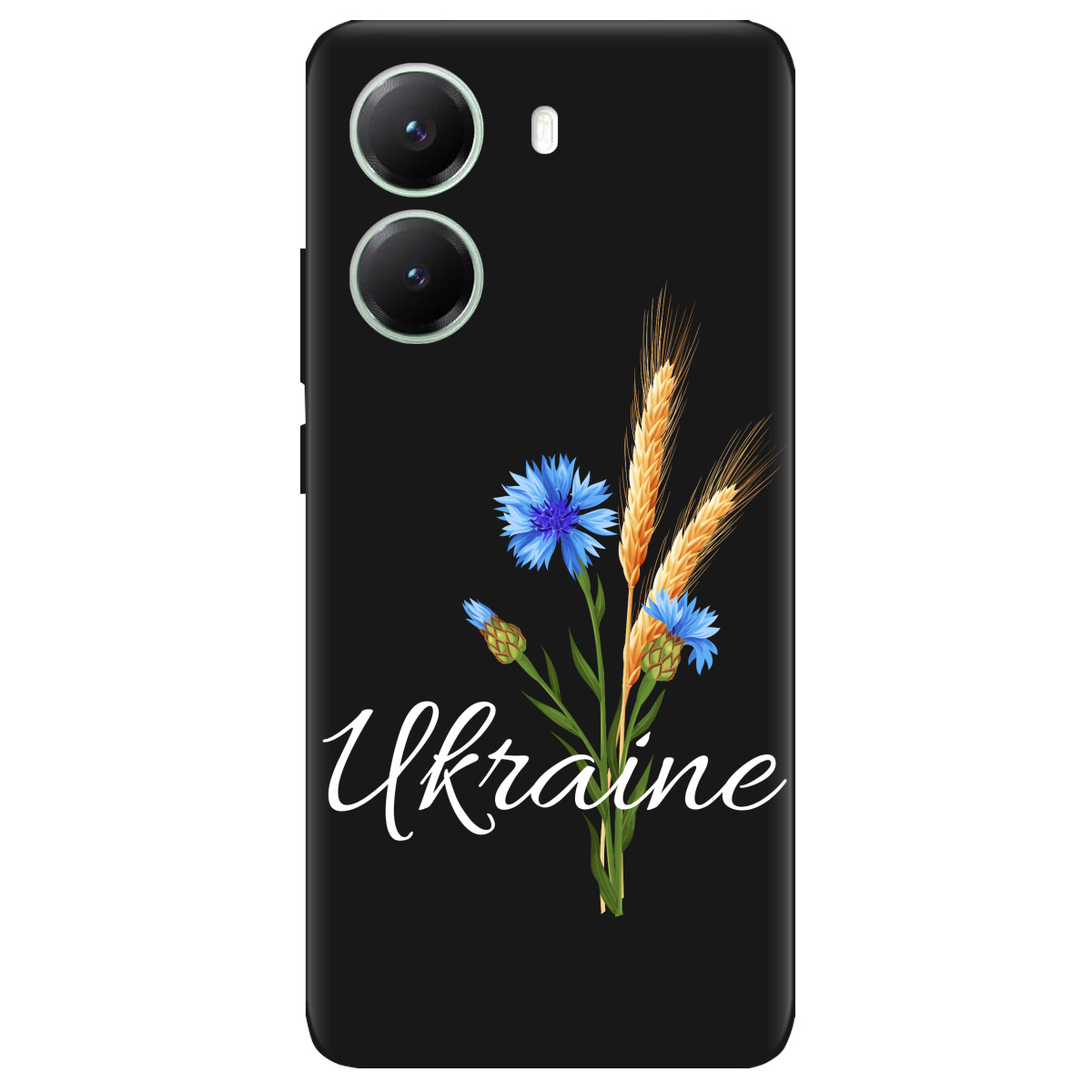 Чохол для Xiaomi Poco X7 Pro чорний матовий soft touch Незалежна Україна - фото 1 - Чохли для телефонів