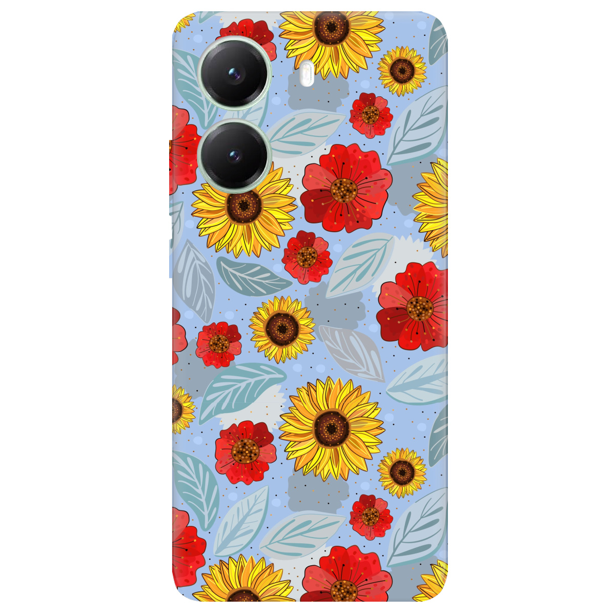 Чехол для Xiaomi Poco X7 Pro Соняшники і маки - фото 1 - Чехлы для телефонов