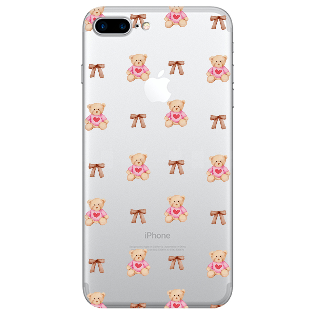 Чехол для Apple iPhone 8 Plus Сердечний ведмедик - фото 1 - Чехлы для телефонов