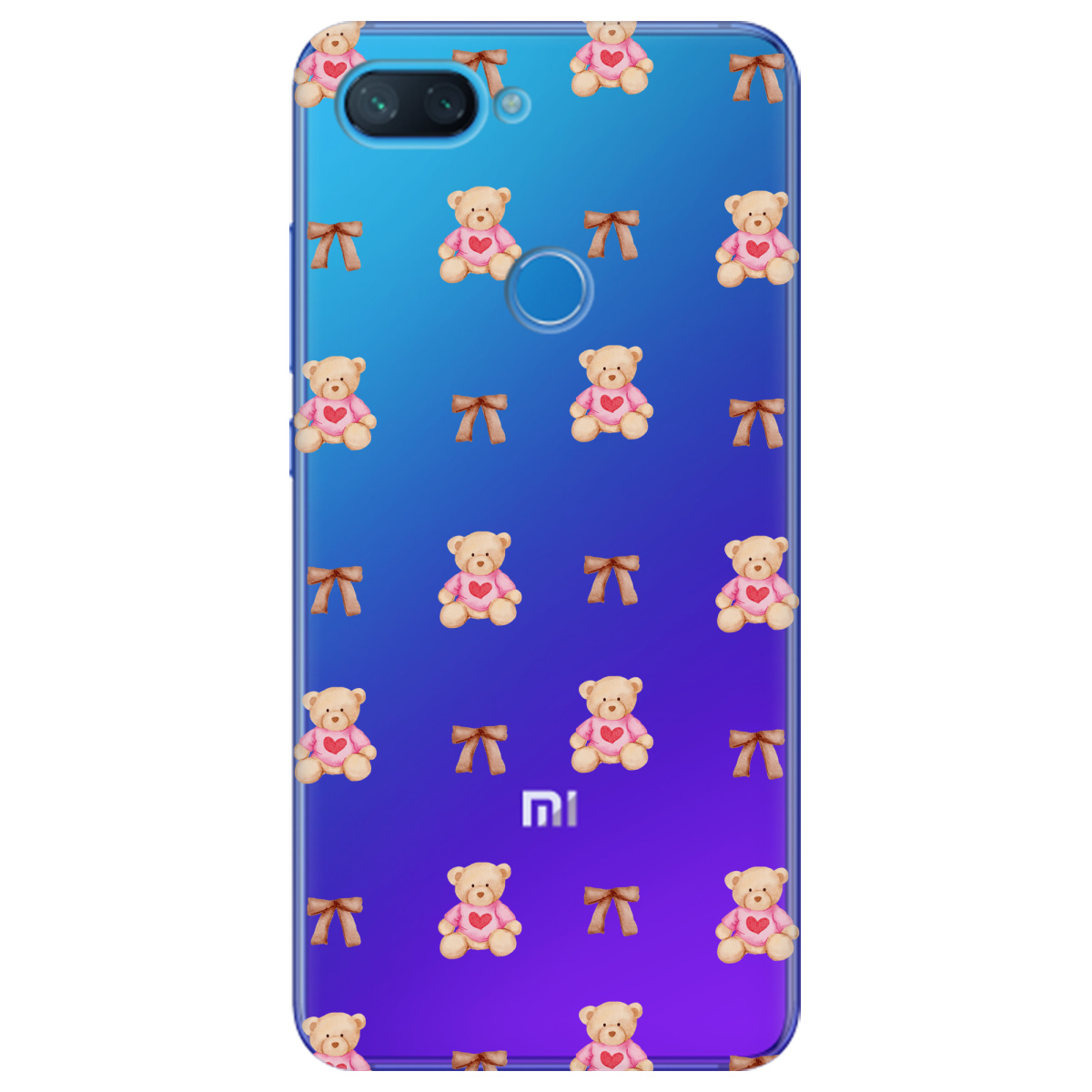 Чехол для Xiaomi Mi 8 Lite Сердечний ведмедик - фото 1 - Чехлы для телефонов