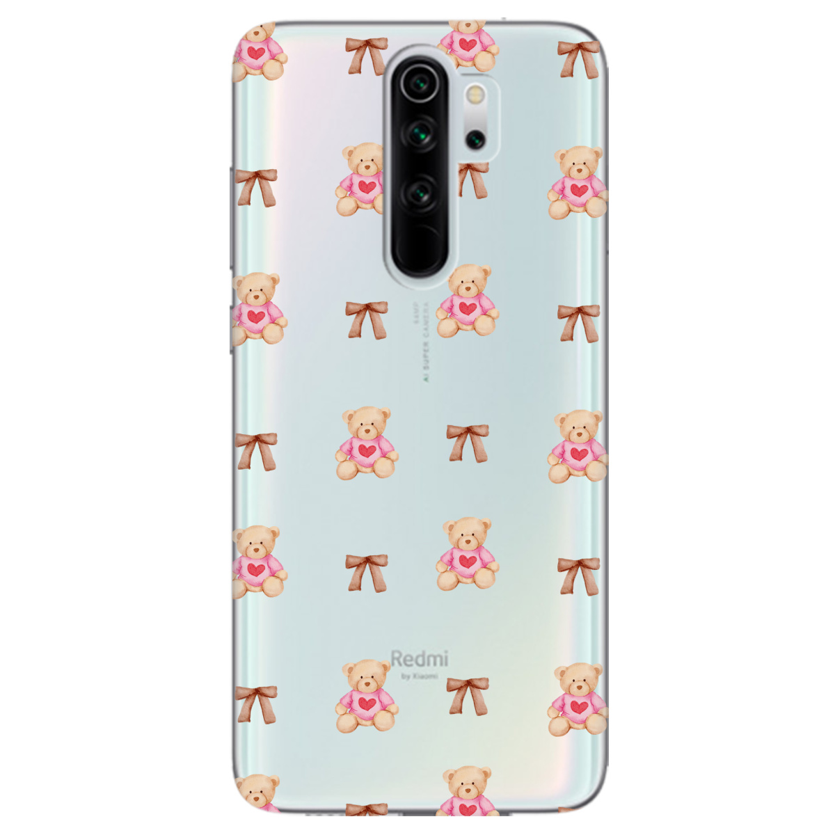 Чехол для Xiaomi Redmi Note 8 Pro Сердечний ведмедик - фото 1 - Чехлы для телефонов