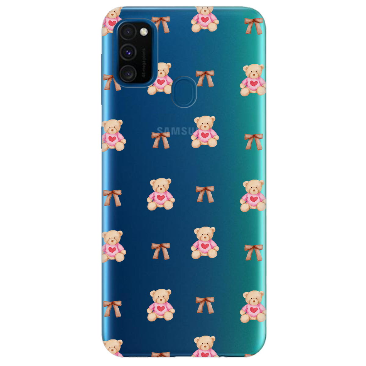 Чехол для Samsung Galaxy M21 Сердечний ведмедик - фото 1 - Чехлы для телефонов