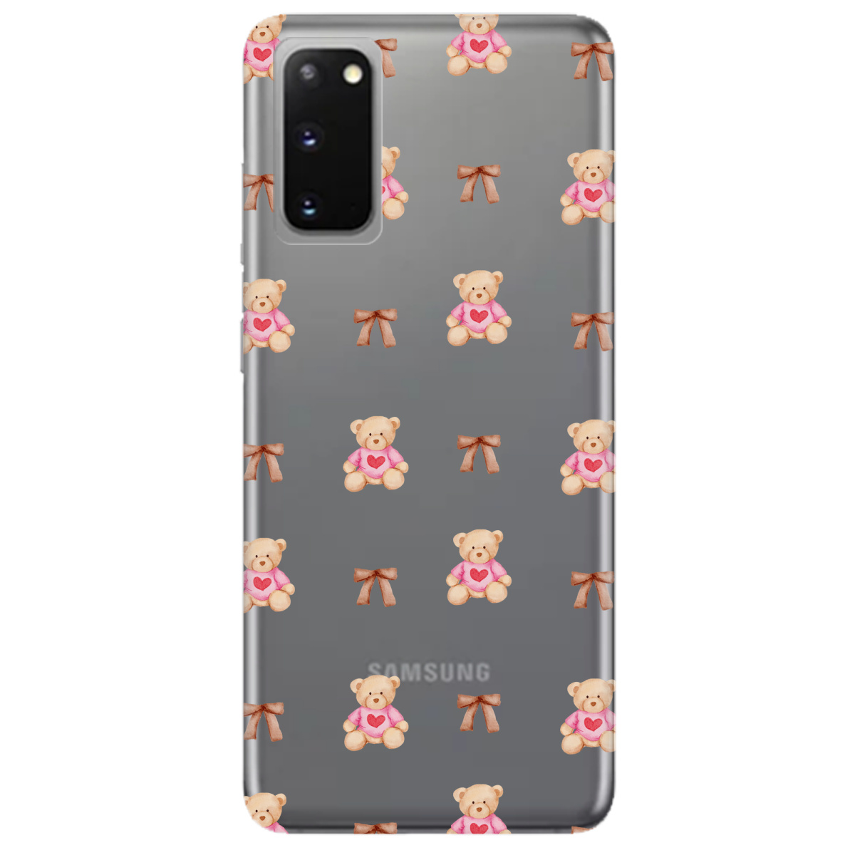 Чохол для Samsung Galaxy S20 Сердечний ведмедик - фото 1 Чохол для Samsung Galaxy S20 Сердечний ведмедик - фото 1 - Чохли для телефонів