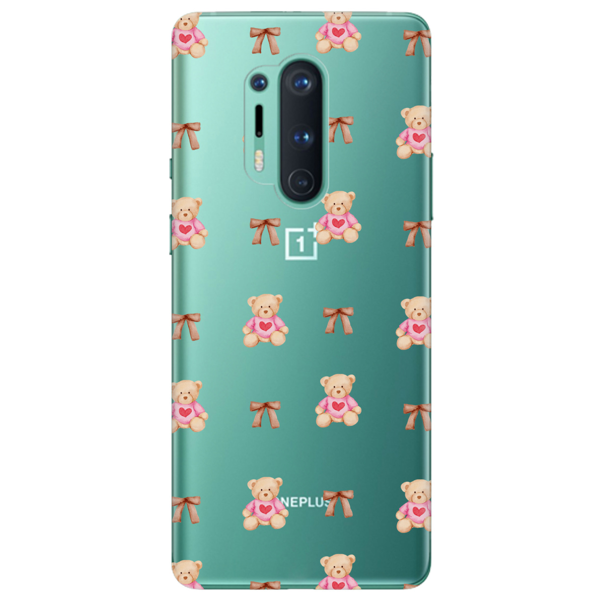 Чехол для OnePlus 8 Pro Сердечний ведмедик - фото 1 - Чехлы для телефонов
