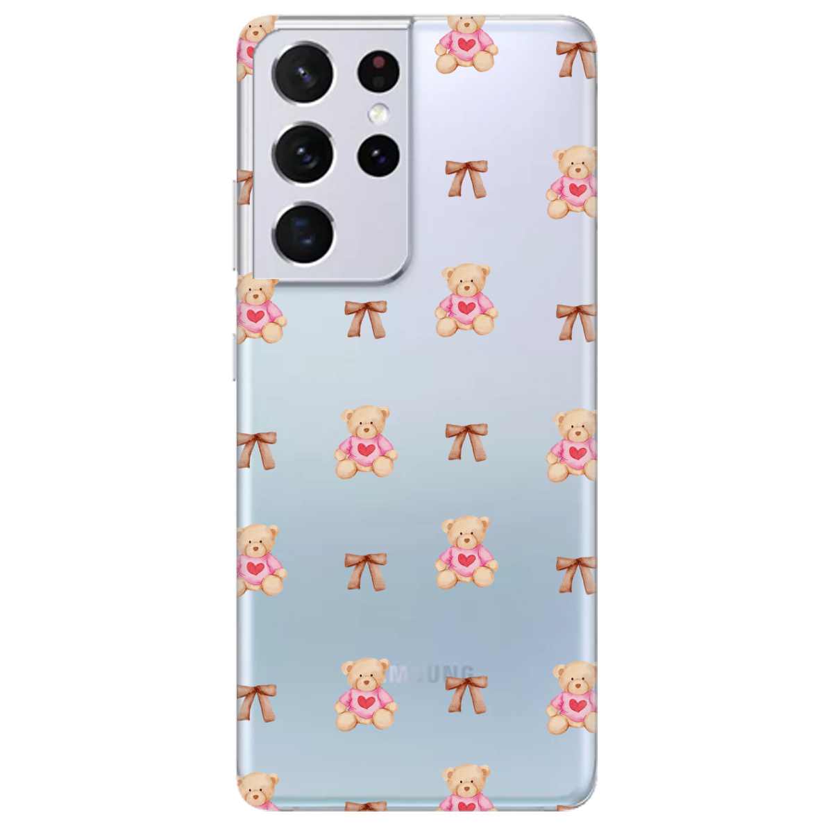 Чехол для Samsung Galaxy S21 Ultra Сердечний ведмедик - фото 1 Чехол для Samsung Galaxy S21 Ultra Сердечний ведмедик - фото 1 - Чехлы для телефонов