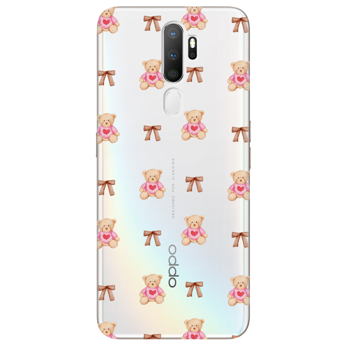 Чехол для Oppo A5 2020/A9 2020 Сердечний ведмедик - фото 1 - Чехлы для телефонов
