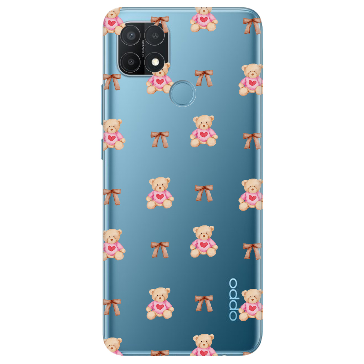 Чехол для Oppo A15s/ A15 Сердечний ведмедик - фото 1 - Чехлы для телефонов