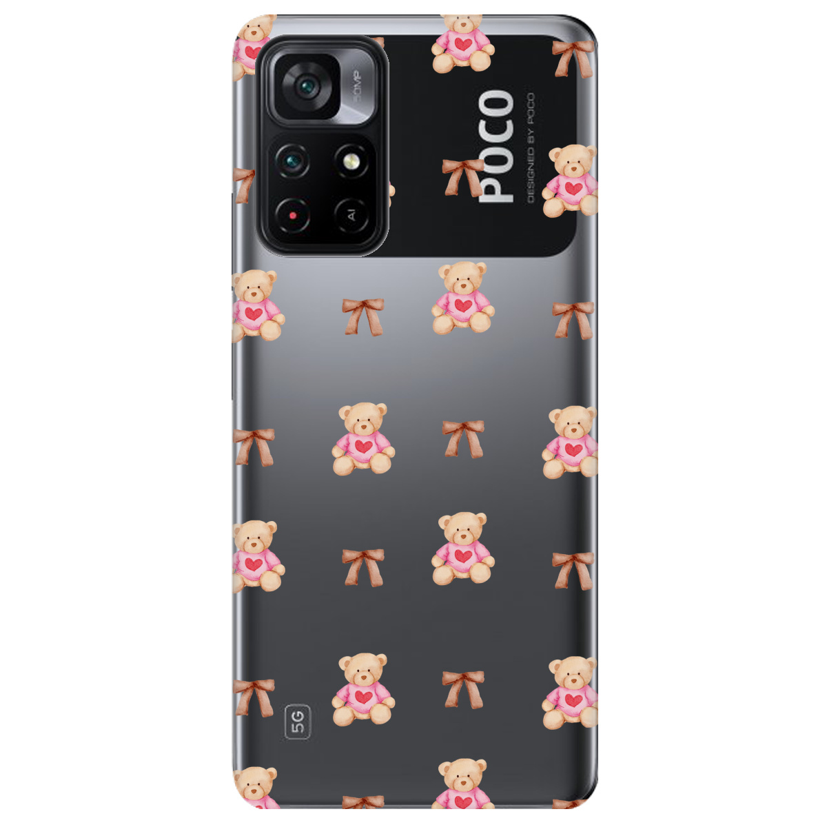 Чехол для Xiaomi Poco M4 Pro 5G Сердечний ведмедик - фото 1 - Чехлы для телефонов