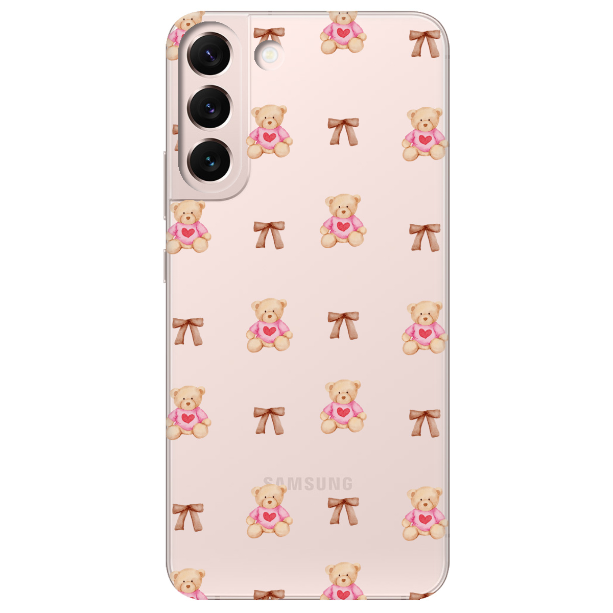 Чехол для Samsung Galaxy S22 Сердечний ведмедик - фото 1 - Чехлы для телефонов