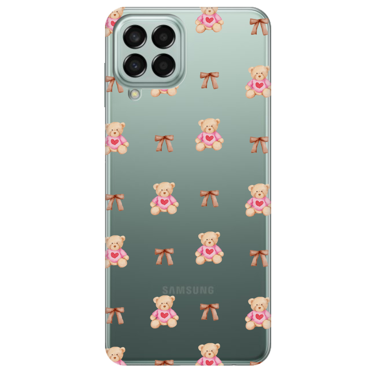 Чохол для Samsung Galaxy M53 Сердечний ведмедик - фото 1 - Чохли для телефонів