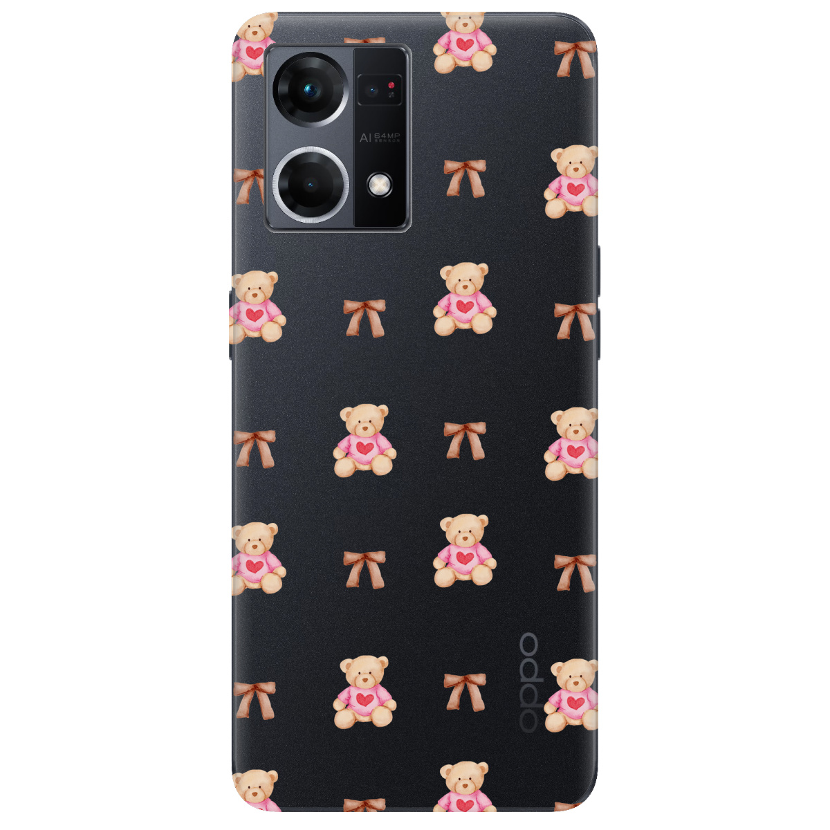 Чохол для Oppo Reno  7 4G Сердечний ведмедик - фото 1 - Чохли для телефонів