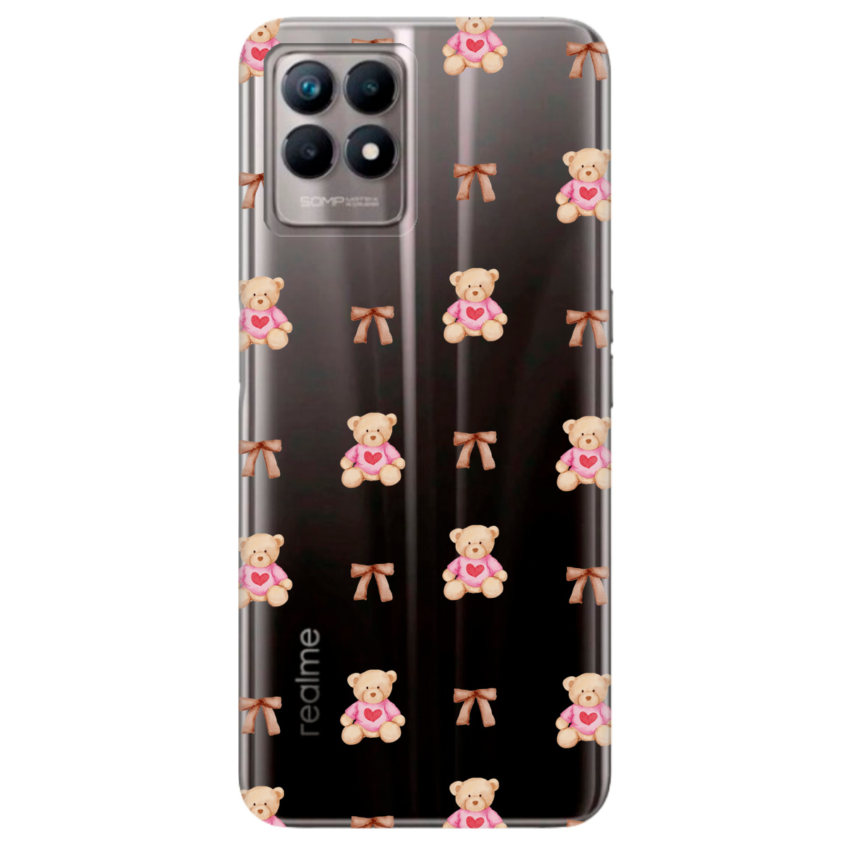 Чохол для Realme 8i Сердечний ведмедик - фото 1 - Чохли для телефонів