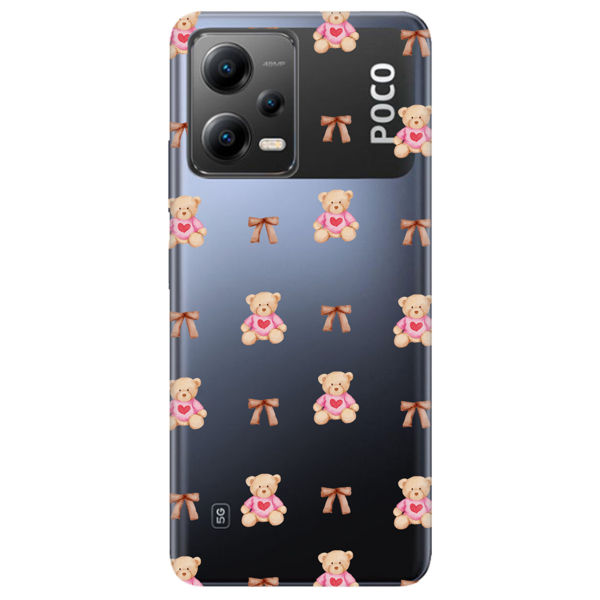 Чехол для Xiaomi Poco X5 5G Сердечний ведмедик - фото 1 - Чехлы для телефонов