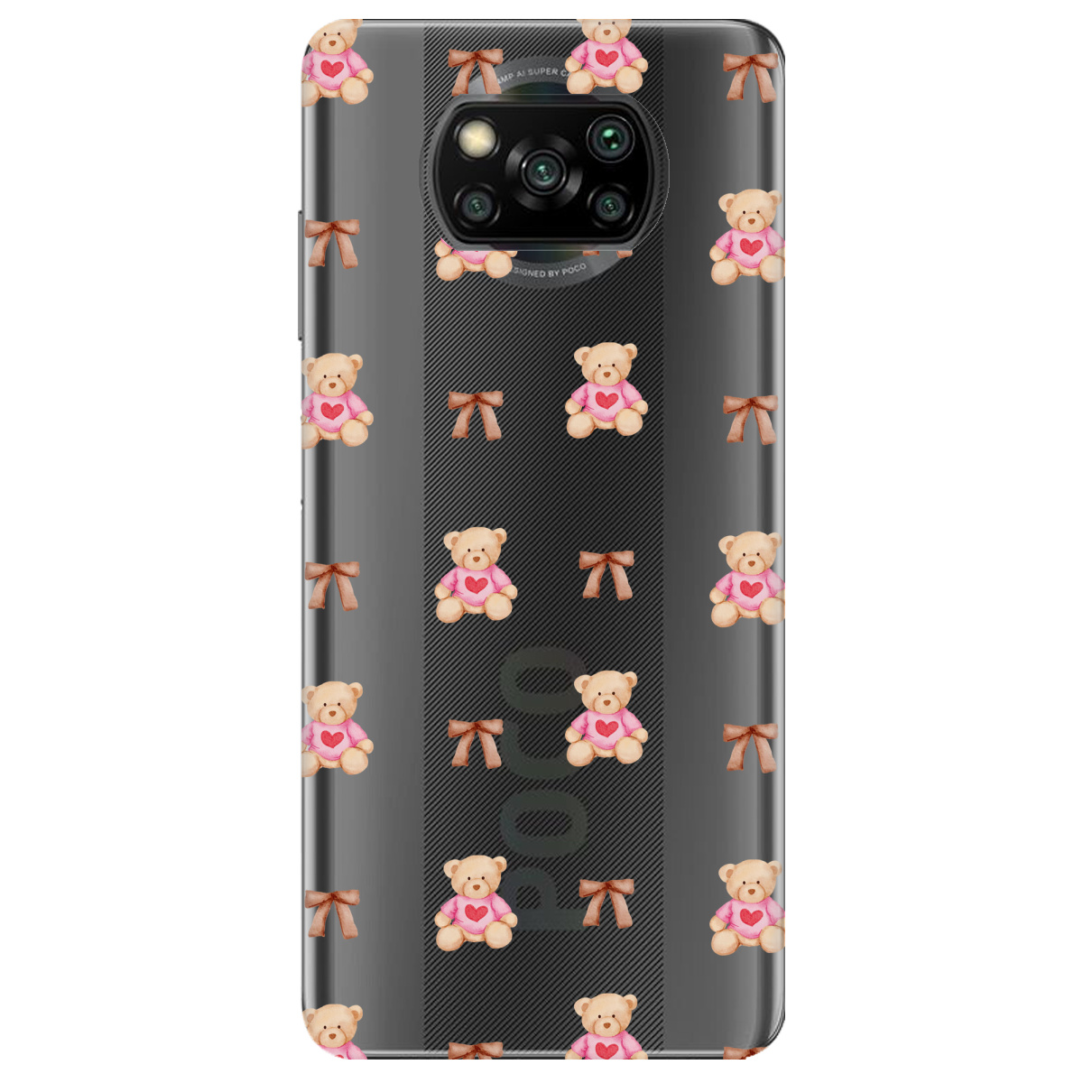 Чехол для Xiaomi Poco X3 Pro Сердечний ведмедик - фото 1 - Чехлы для телефонов