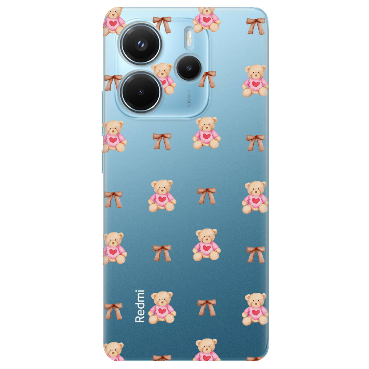 Чехол для Xiaomi Redmi Note 14 4G Сердечний ведмедик - фото 1 - Чехлы для телефонов