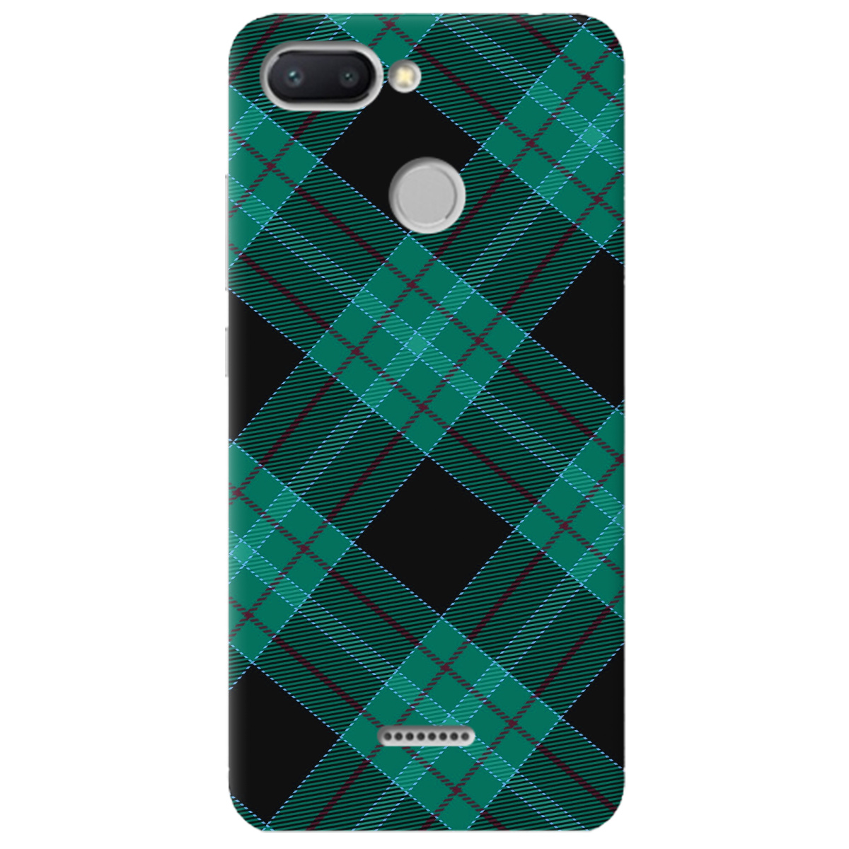 Чехол для Xiaomi Redmi 6 Зелений тартан - фото 1 - Чехлы для телефонов