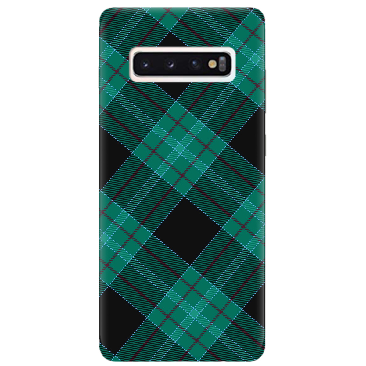 Чехол для Samsung Galaxy S10 Зелений тартан - фото 1 - Чехлы для телефонов