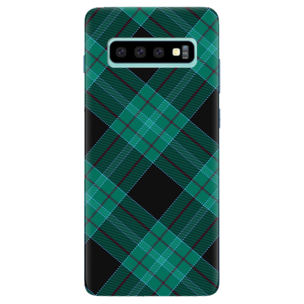 Чохол для Samsung Galaxy S10 Plus Зелений тартан - фото 1 - Чохли для телефонів