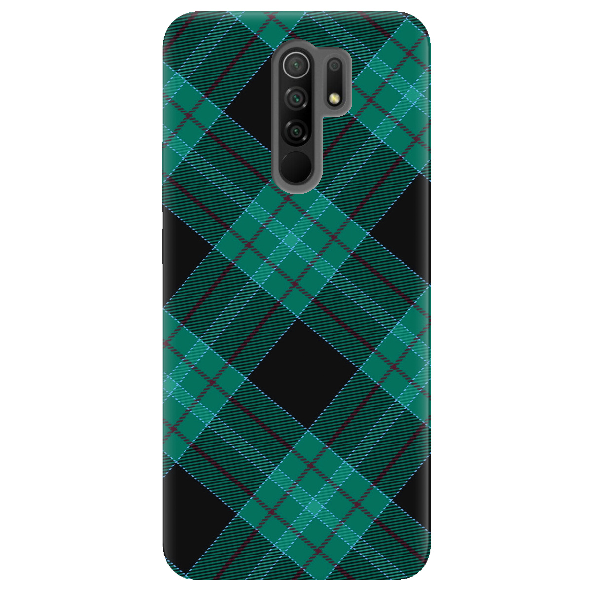 Чехол для Xiaomi Redmi 9 Зелений тартан - фото 1 - Чехлы для телефонов