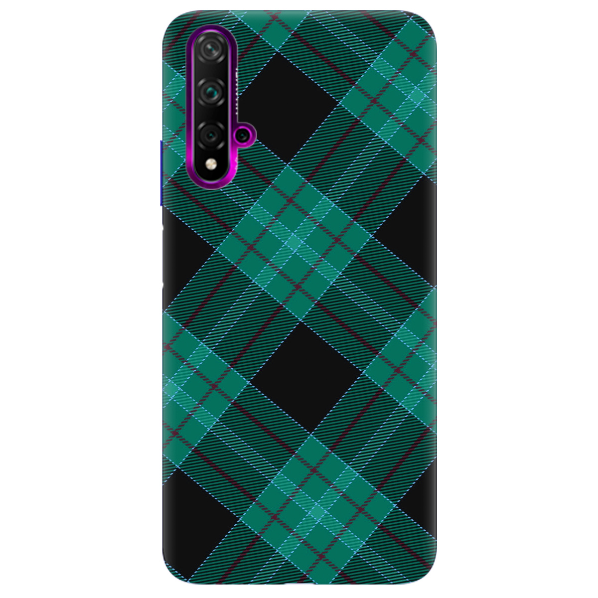 Чохол для Huawei Nova 5T Зелений тартан - фото 1 Чохол для Huawei Nova 5T Зелений тартан - фото 1 - Чохли для телефонів