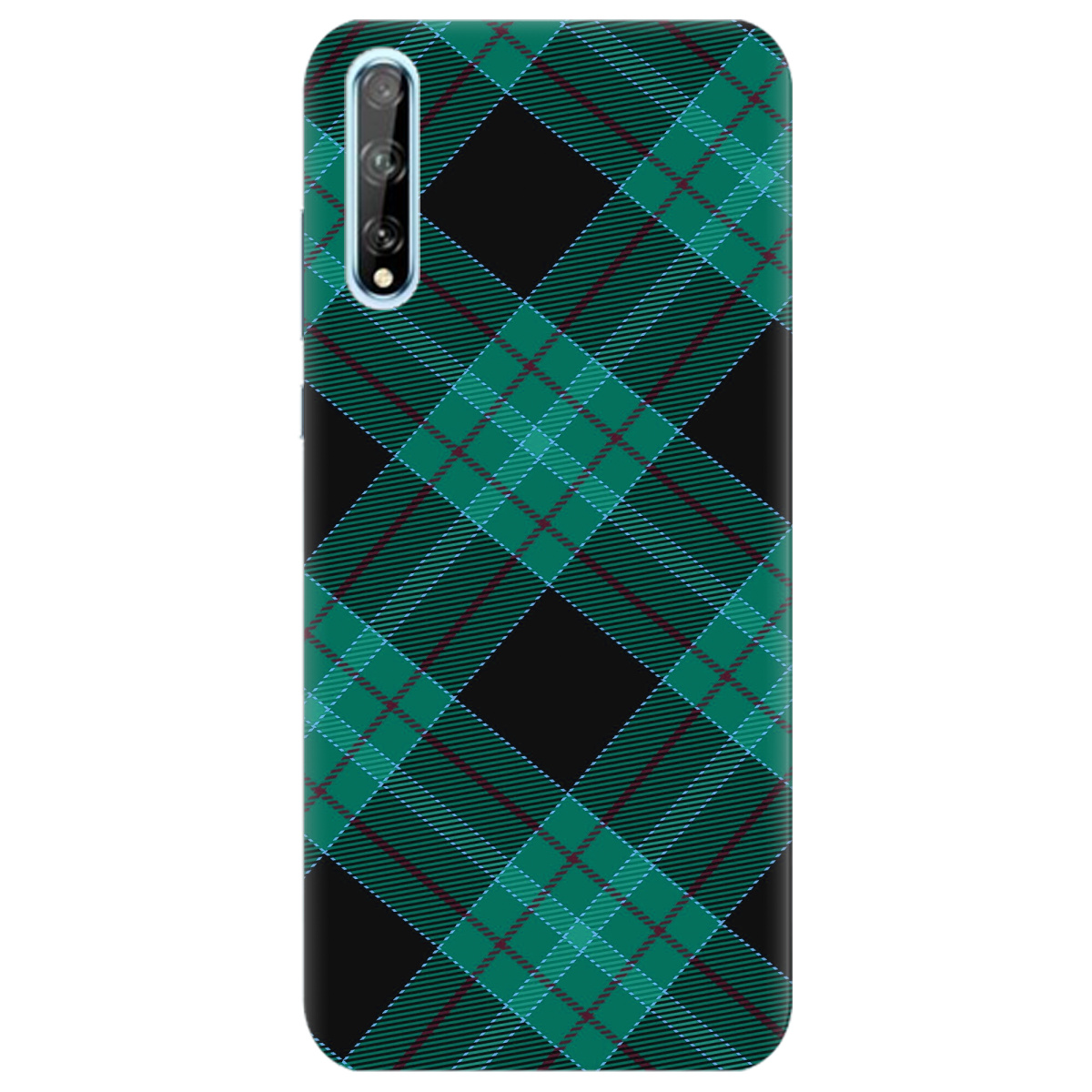 Чехол для Huawei P Smart S Зелений тартан - фото 1 - Чехлы для телефонов