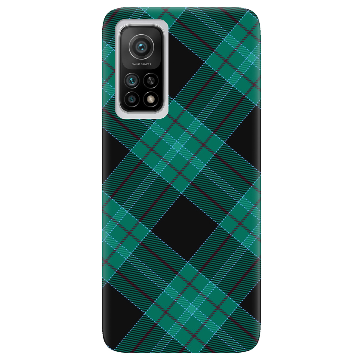 Чехол для Xiaomi Mi 10T/ Mi 10T Pro Зелений тартан - фото 1 - Чехлы для телефонов