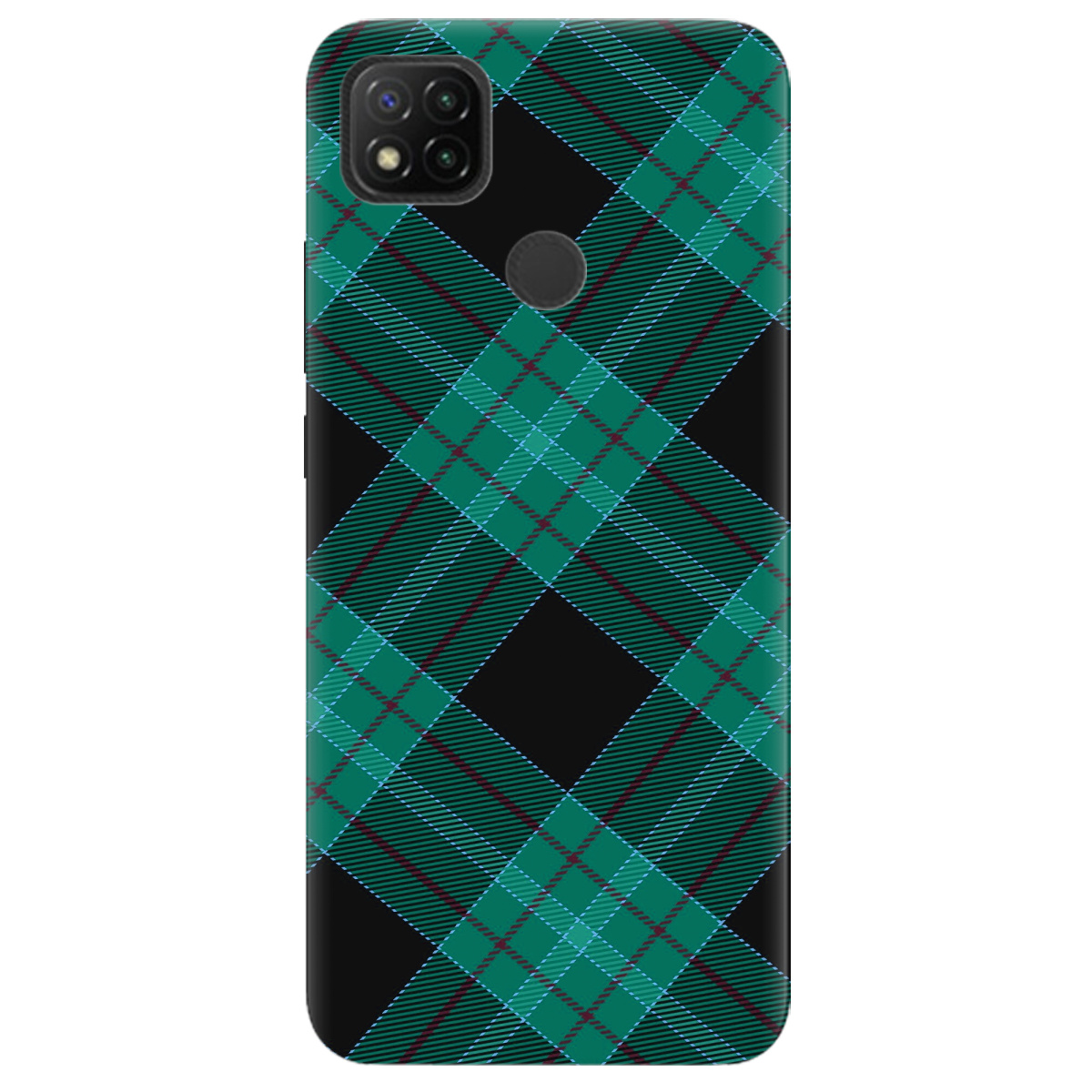 Чехол для Xiaomi Redmi 9C Зелений тартан - фото 1 Чехол для Xiaomi Redmi 9C Зелений тартан - фото 1 - Чехлы для телефонов