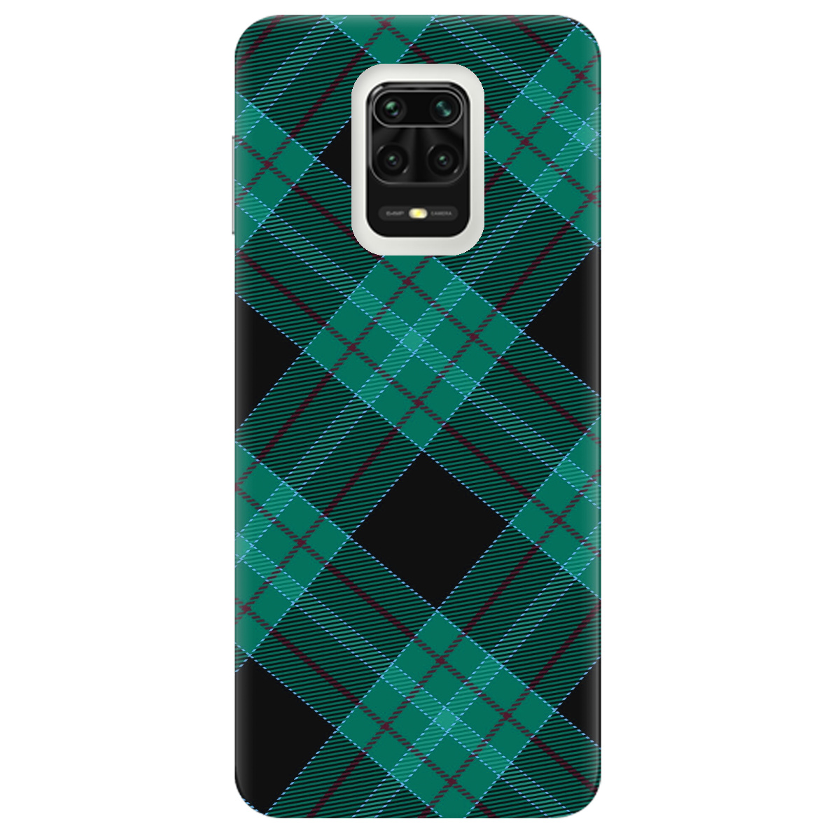 Чехол для Xiaomi Redmi Note 9s Зелений тартан - фото 1 - Чехлы для телефонов