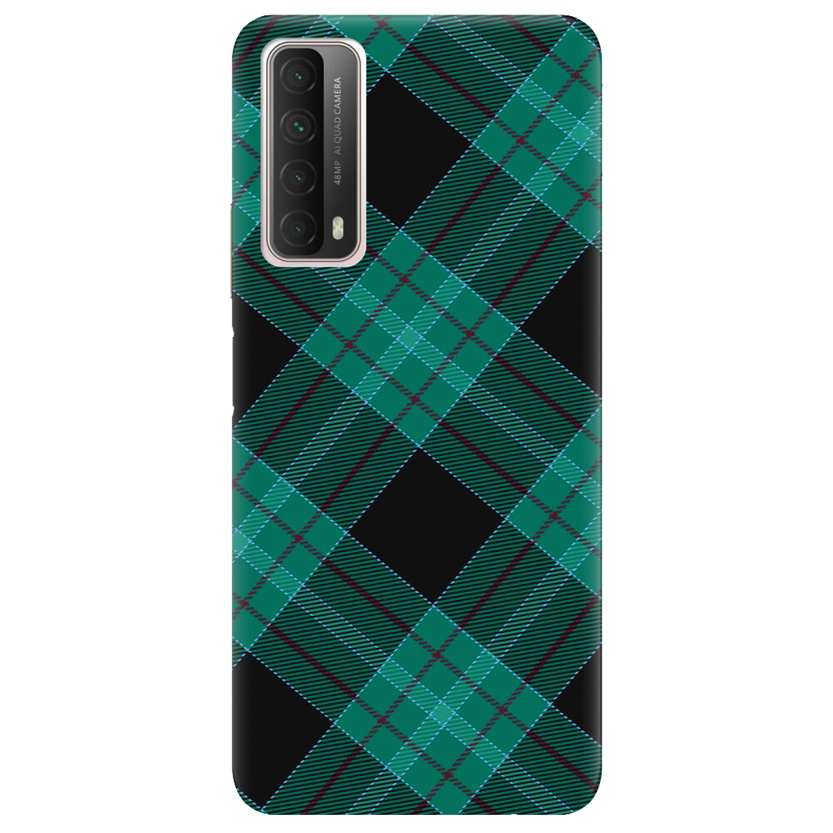 Чехол для Huawei P Smart 2021 Зелений тартан - фото 1 - Чехлы для телефонов