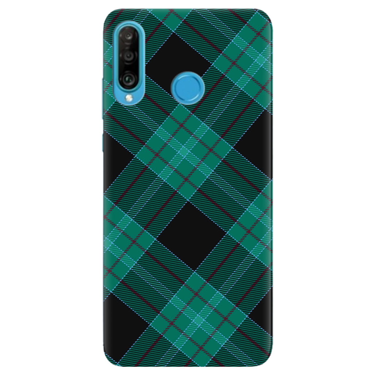 Чохол для Huawei P30 Lite Зелений тартан - фото 1 - Чохли для телефонів