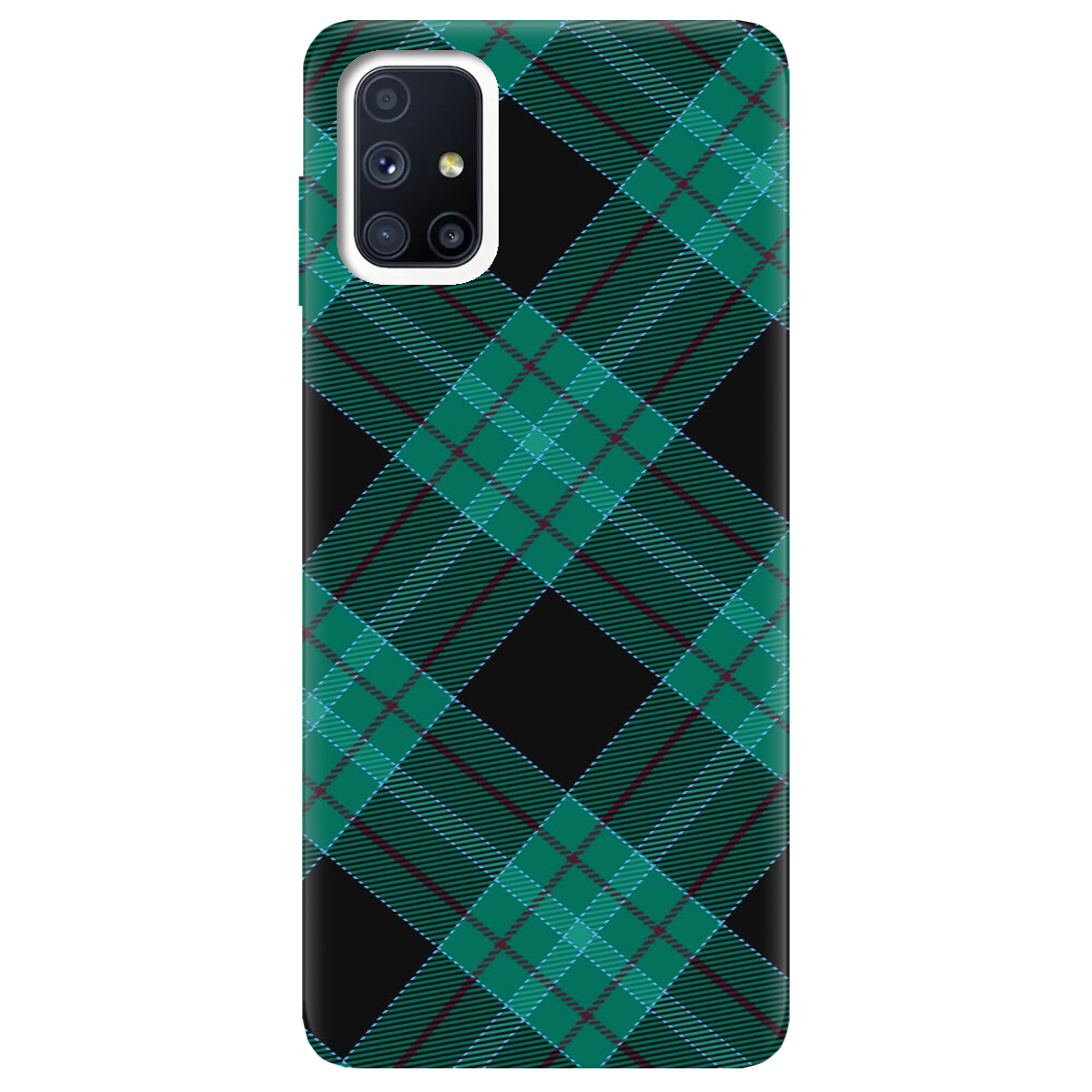 Чехол для Samsung Galaxy M51 Зелений тартан - фото 1 - Чехлы для телефонов