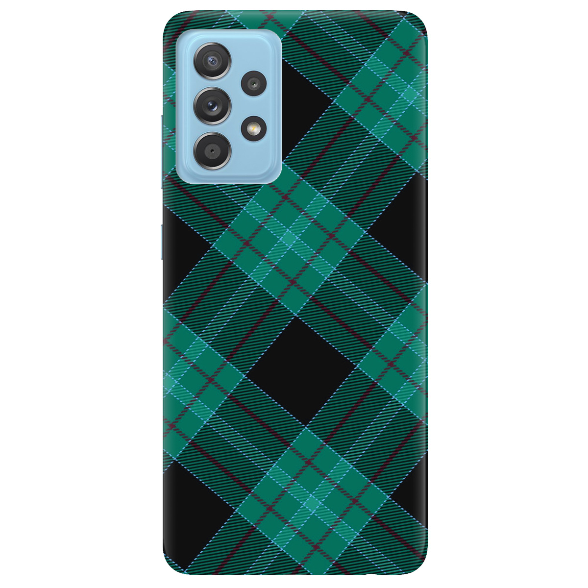 Чехол для Samsung Galaxy A52 Зелений тартан - фото 1 - Чехлы для телефонов