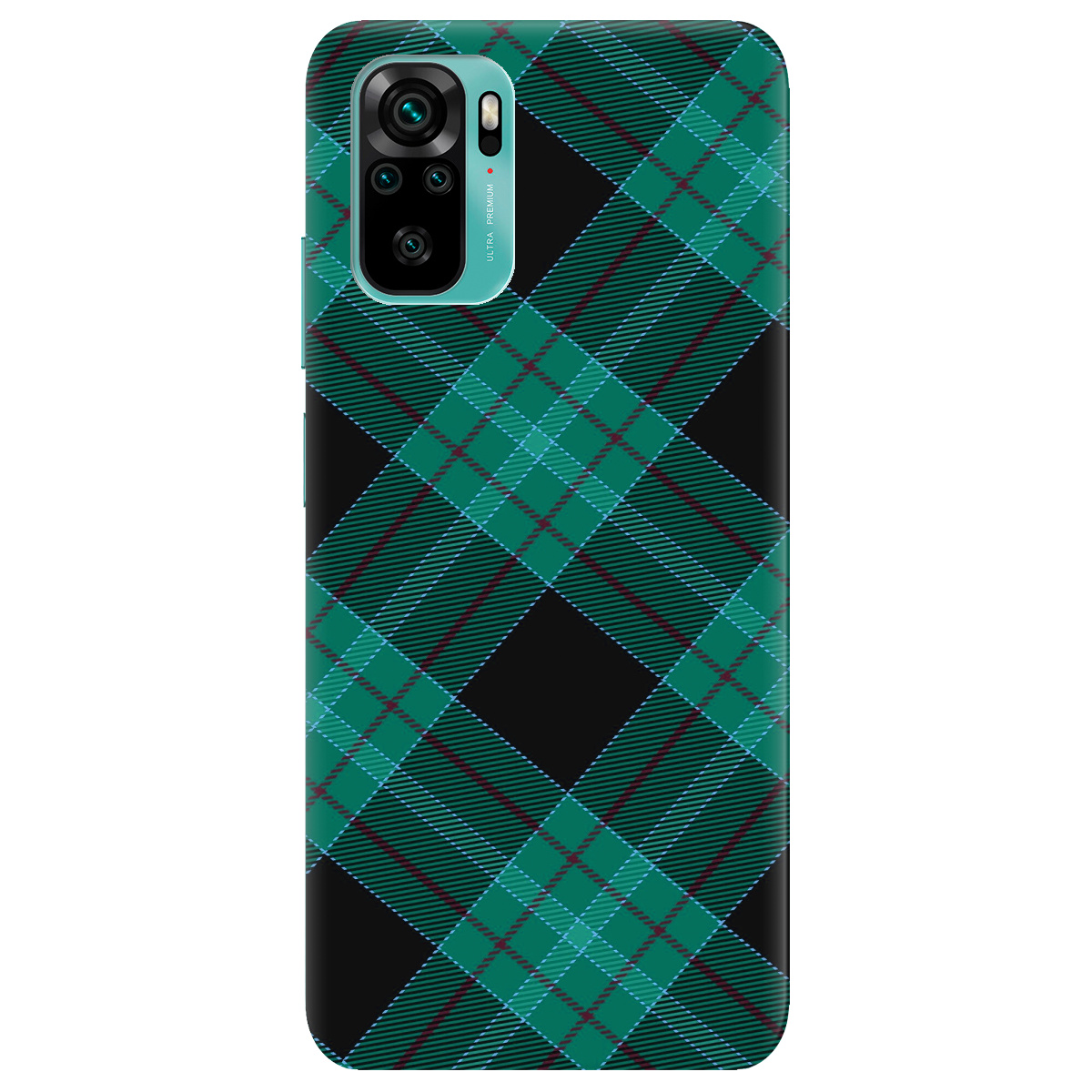 Чехол для Xiaomi Redmi Note 10s Зелений тартан - фото 1 - Чехлы для телефонов