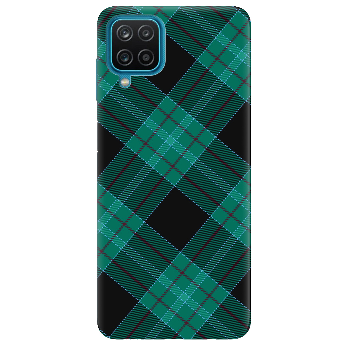 Чехол для Samsung Galaxy A12 4G Зелений тартан - фото 1 - Чехлы для телефонов