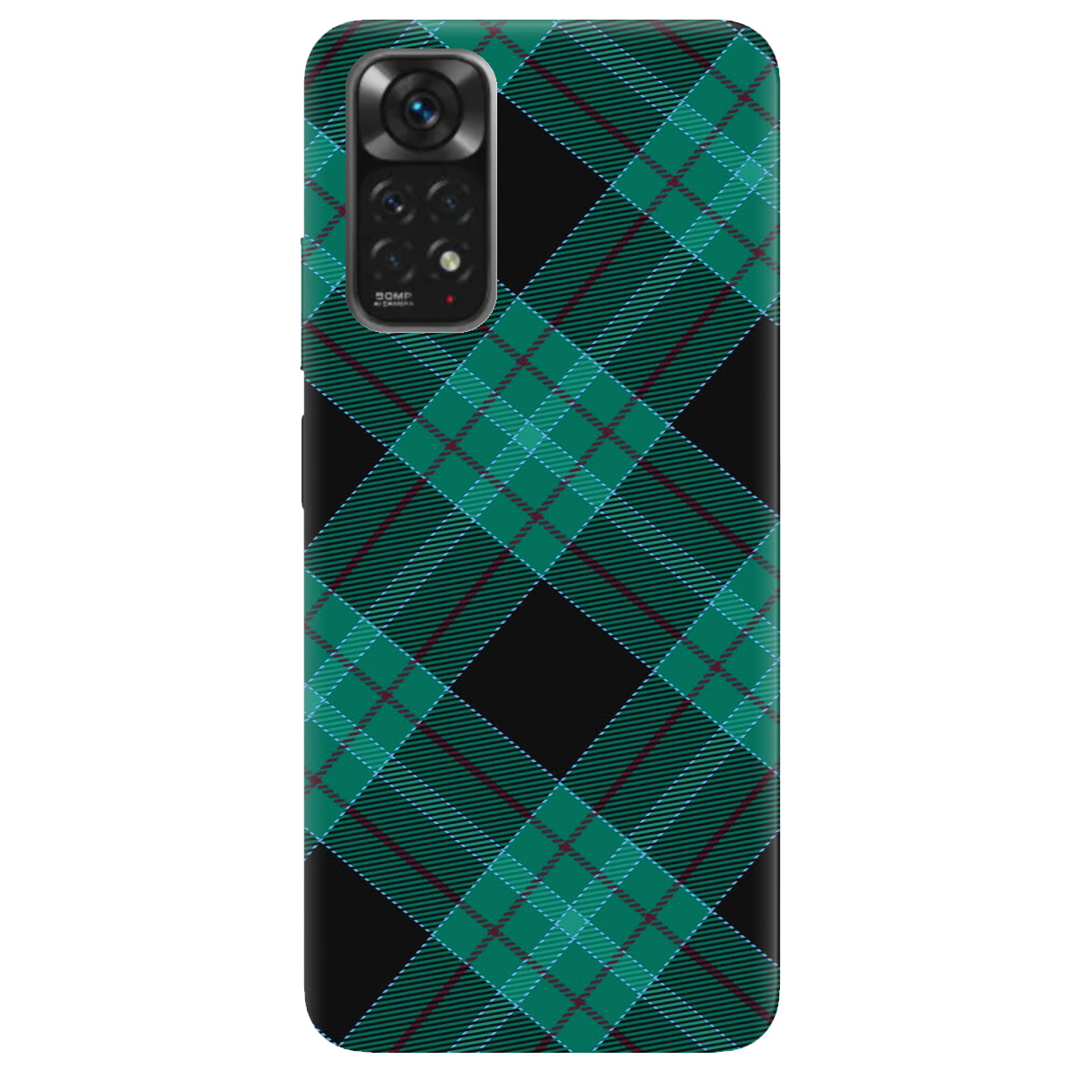 Чохол для Xiaomi Redmi Note 11s Зелений тартан - фото 1 - Чохли для телефонів