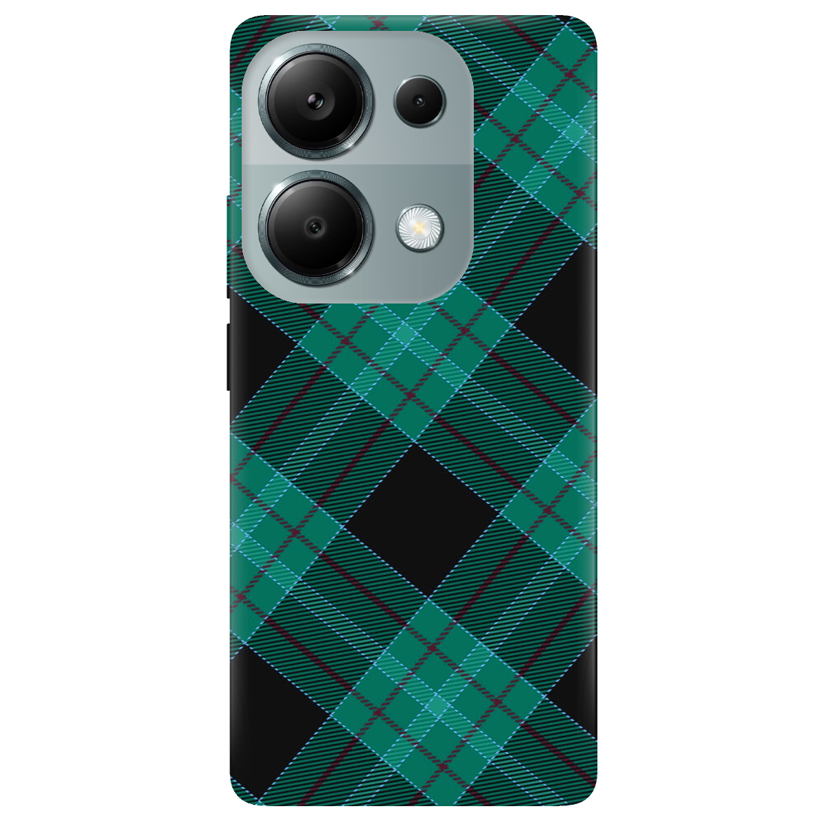 Чехол для Xiaomi Redmi Note 13 Pro 4G Зелений тартан - фото 1 Чехол для Xiaomi Redmi Note 13 Pro 4G Зелений тартан - фото 1 - Чехлы для телефонов