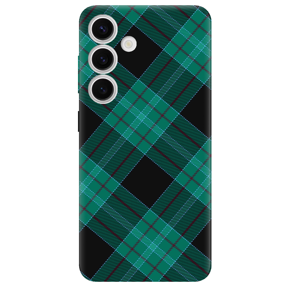 Чехол для Samsung Galaxy S25 Зелений тартан - фото 1 - Чехлы для телефонов