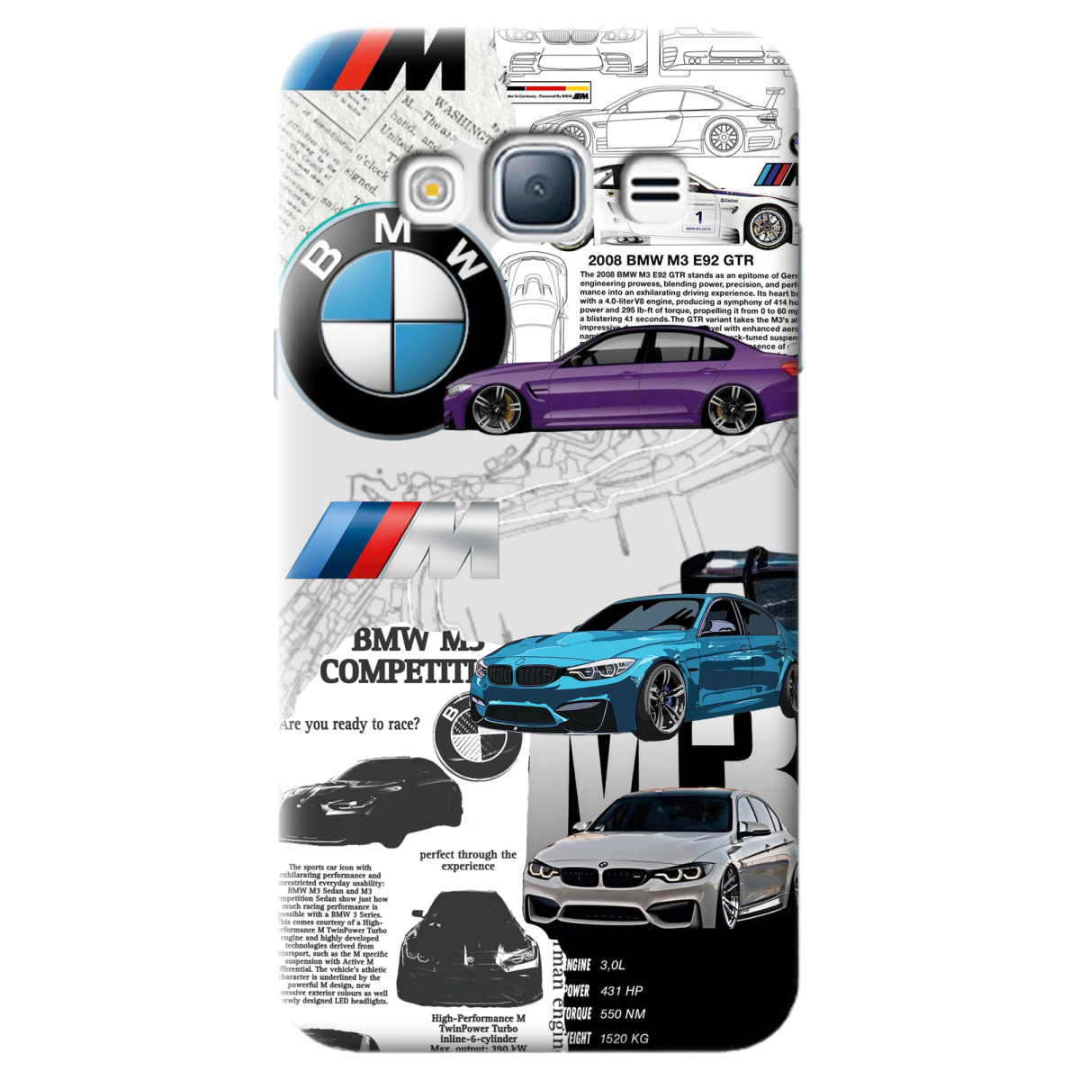 Чохол для Samsung Galaxy J3 2016 BMW - фото 1 - Чохли для телефонів