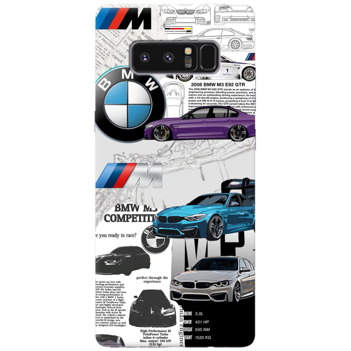 Чехол для Samsung Galaxy Note 8 BMW - фото 1 - Чехлы для телефонов