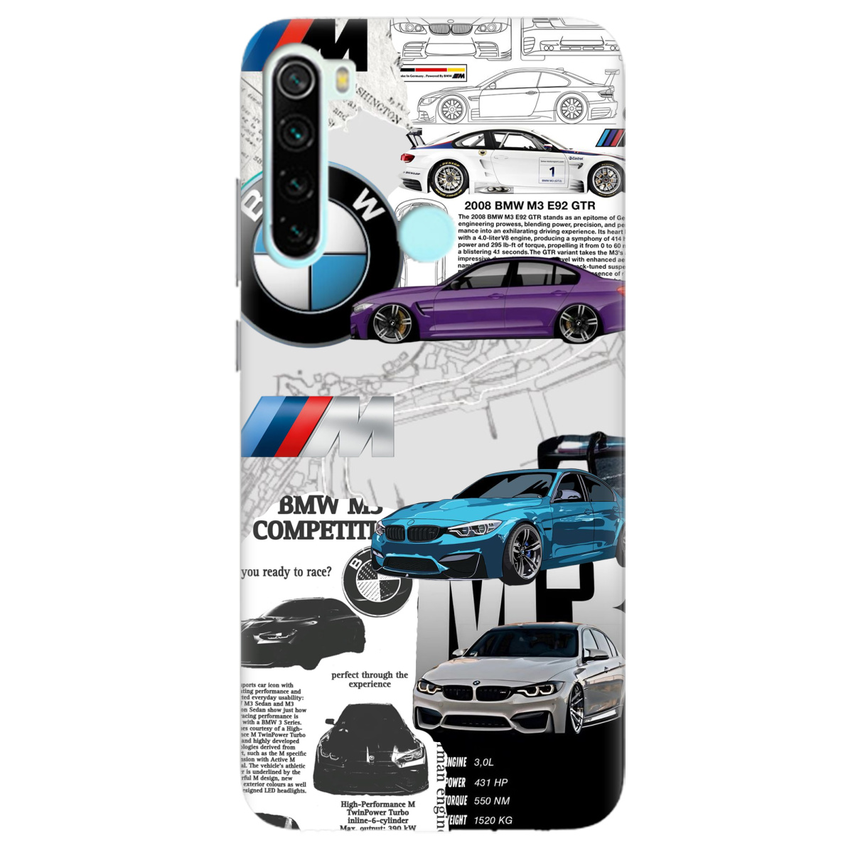 Чехол для Xiaomi Redmi Note 8 BMW - фото 1 Чехол для Xiaomi Redmi Note 8 BMW - фото 1 - Чехлы для телефонов