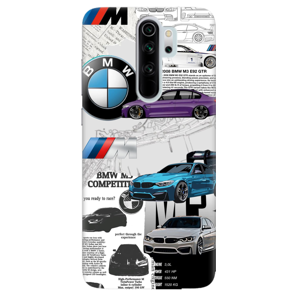 Чехол для Xiaomi Redmi Note 8 Pro BMW - фото 1 - Чехлы для телефонов