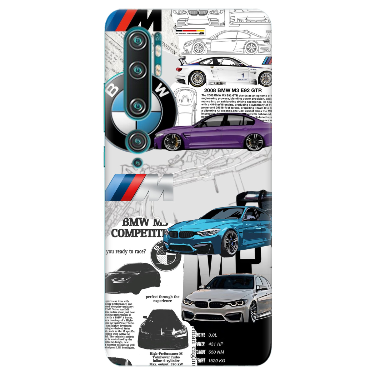 Чохол для Xiaomi Mi Note 10 BMW - фото 1 - Чохли для телефонів